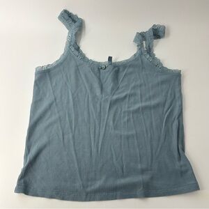 SKIMS Blue Lace Trim Camisole